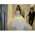 Arabic Beaded Crystal Diamond Cathedral/ Royal  Train Bridal Ball Gown Wedding Dress